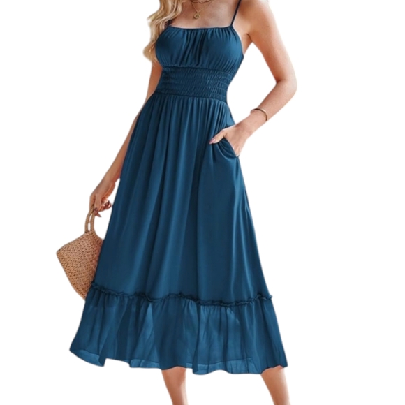 Lily Rose Dresses & Skirts - LIILLY ROSE   WOMEND MAXI DRESS WITH SPAGHETTI STRAPS.